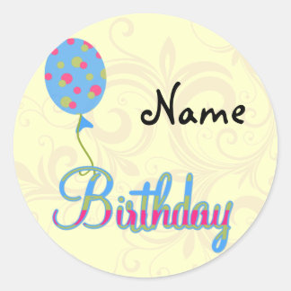 Stickers d'anniversaire personnalisés