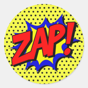 Stickers d'anniversaire Zap Pop Art Superpower Her