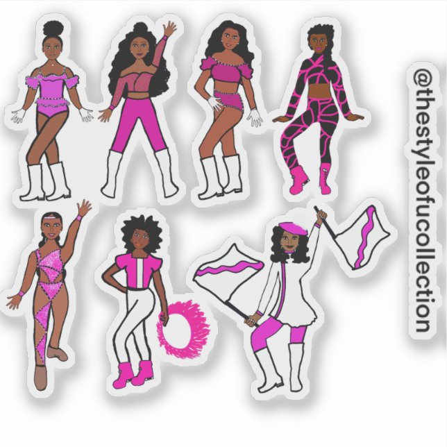 Stickers Danseur rose #1 (Devant)