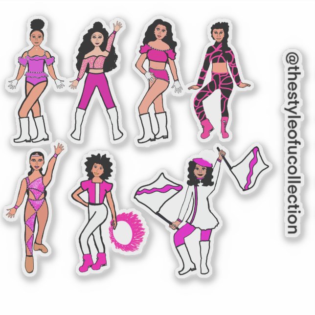 Stickers Danseur rose #2 (Devant)
