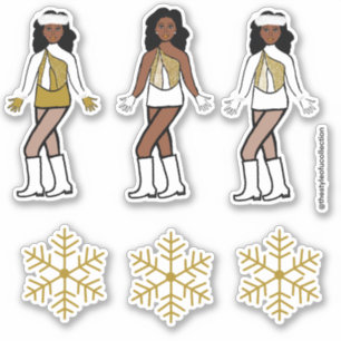 Stickers Danseuse d'or d'hiver #1