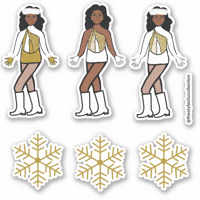 Stickers Danseuse d'or d'hiver #1 (Devant)