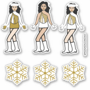 Stickers Danseuse d'or d'hiver #2
