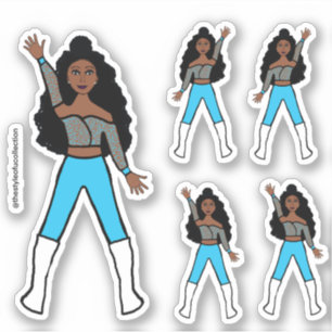 Stickers Danseuse Turquoise N° 1