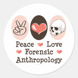 Stickers d'anthropologie médico-légale Peace Love
