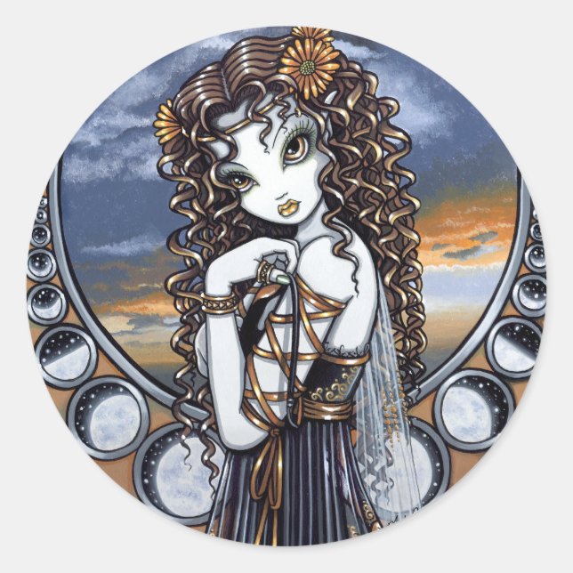 Stickers d'art de la lune gothique "Lucia" (Devant)