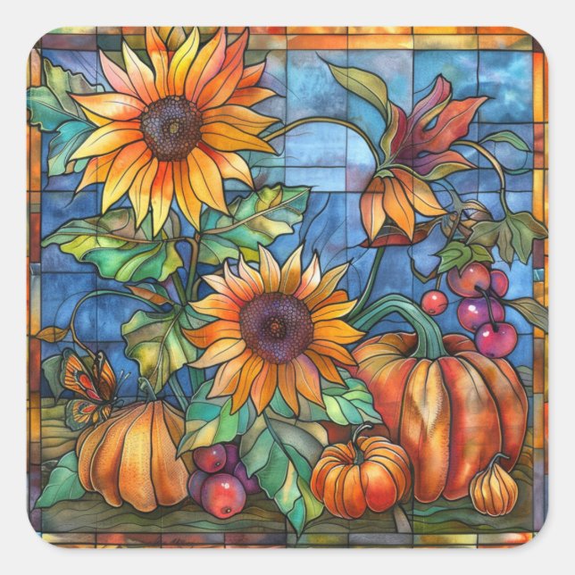 Stickers d'art en verre d'automne (Devant)