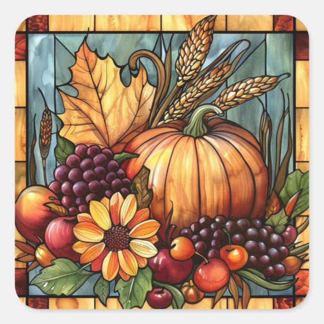 Stickers d'art en verre d'automne (Devant)