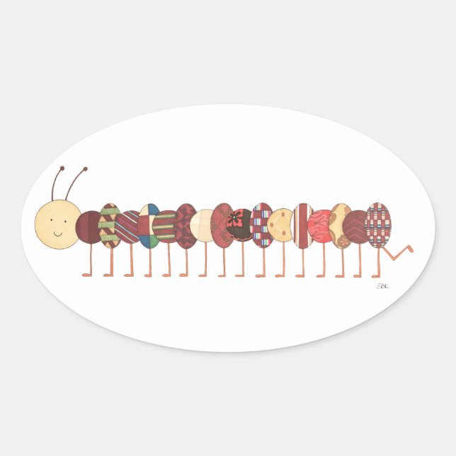 Stickers d'art mignon-Caterpillar #2-Erin Brie Art (Devant)