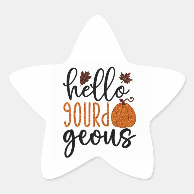 Stickers d'automne gourmand Hello (Devant)
