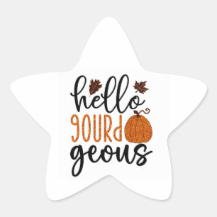 Stickers d'automne gourmand Hello