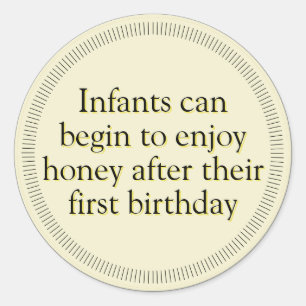 Stickers d'avertissement pour bébé en ambre