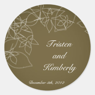 Stickers de 20 à 1,5 po Favor Automne Floral Autom