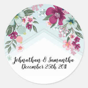 Stickers de 20 à 1,5 po Favor Fleur tropicale sur 