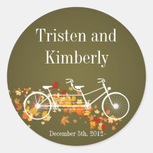 Stickers de 20 à 1,5 po Favor Vélo Brown Automne D
