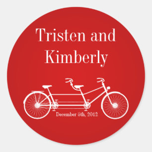 Stickers de 20 à 1,5 po Favor Vélo double rouge