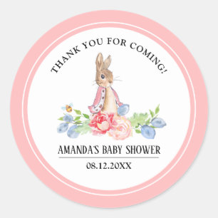 Stickers de Baby shower de lapin doux Favoriser le