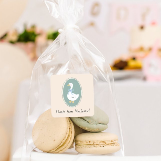 Stickers de Baby shower d'oie Vintage (Créateur téléchargé)