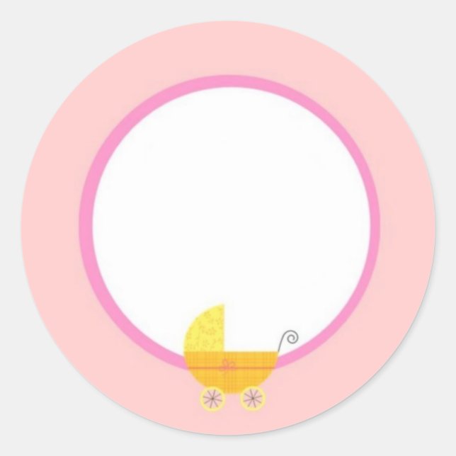 Stickers de Baby shower pour bébé doux (Devant)