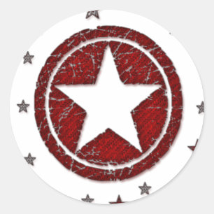 Stickers de Badge Western Star en rouge foncé