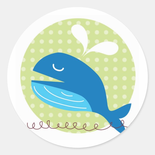 Stickers de baleine joyeuse (Devant)