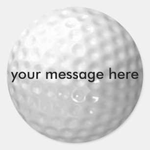 Stickers de balle de golf à message personnalisé