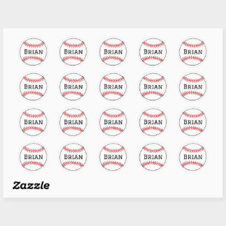 Stickers de baseball avec nom