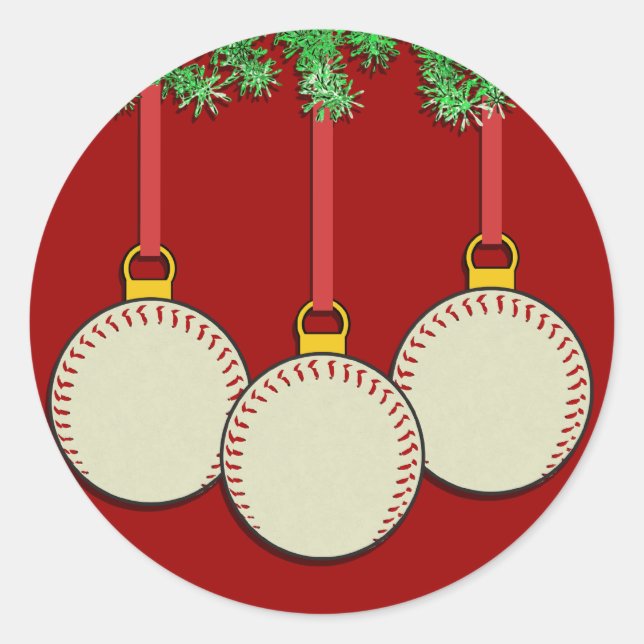 Stickers de baseball de Noël (Devant)