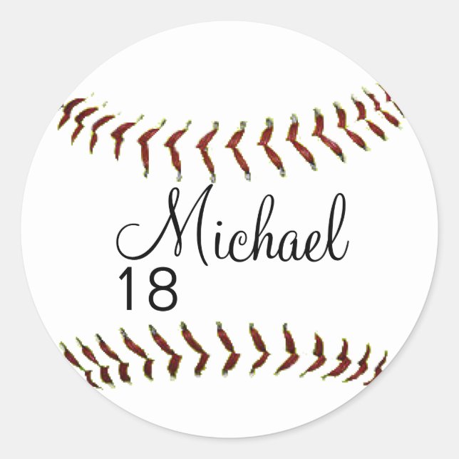 Stickers de baseball ou de softball personnalisés (Devant)