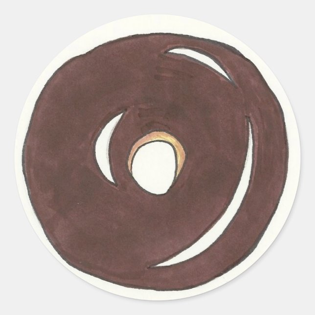 Stickers de beignet de beignet de gâteau au chocol (Devant)