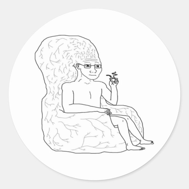 stickers de bois Big Brain (Devant)