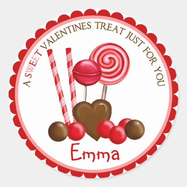 Stickers de bonbons de la Saint-Valentin (Devant)