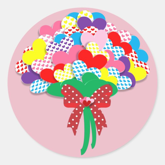 stickers de bouquet de coeur (Devant)