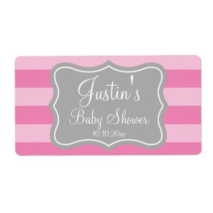 stickers de bouteille d'eau de baby shower sur mes