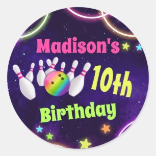 Stickers de Bowling Anniversaire Tour ou Carré