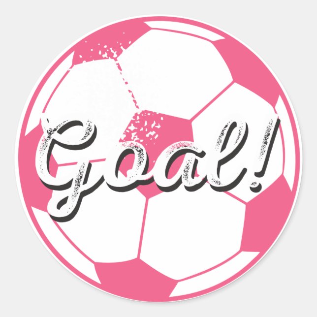 Stickers de but de balle de football - rose (Devant)