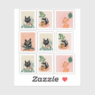 Stickers de cadre de chat amusant