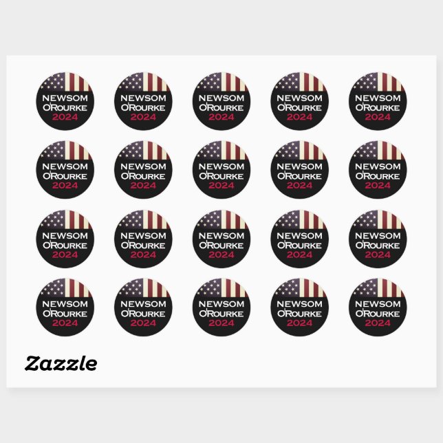 Stickers de campagne américaine O'Rourke 2024 (Feuille)