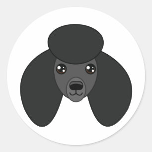 Stickers de caniche noir