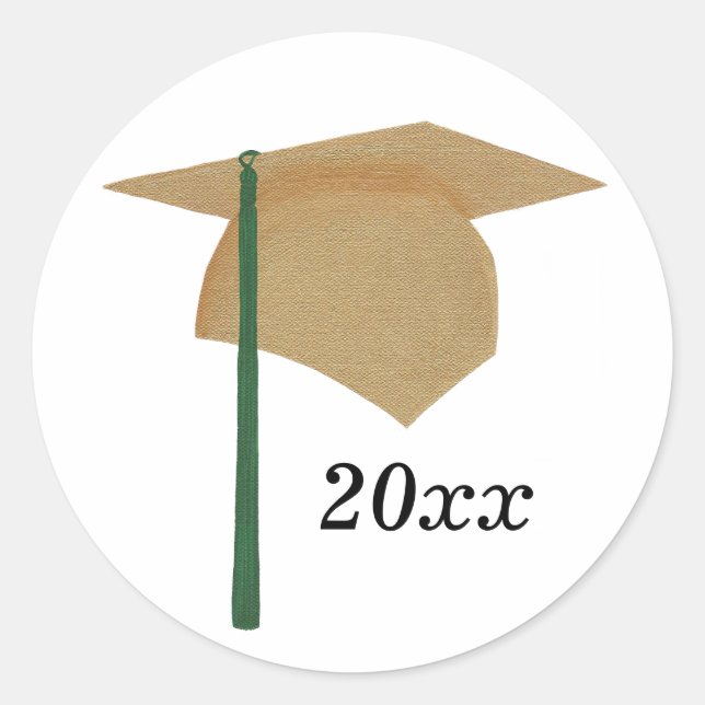 Stickers de capuchon vert et or, Classe (Devant)
