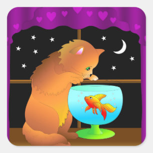 stickers de chat curieux