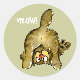 Stickers de chat de dessin animé MEOW