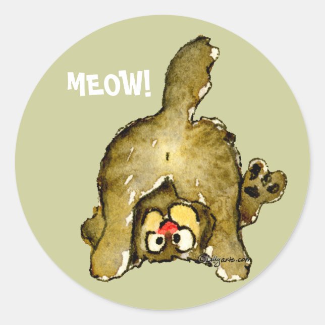 Stickers de chat de dessin animé MEOW (Devant)