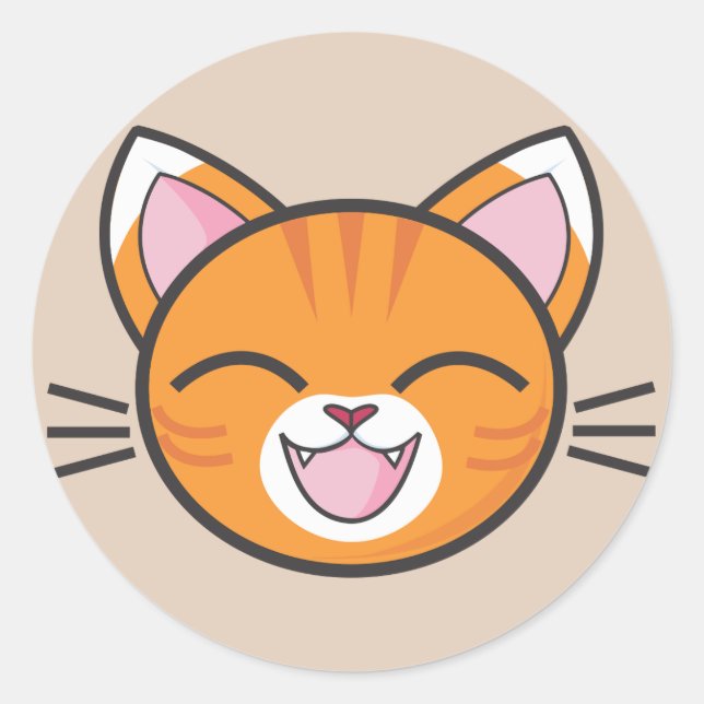 stickers de chat heureux (Devant)