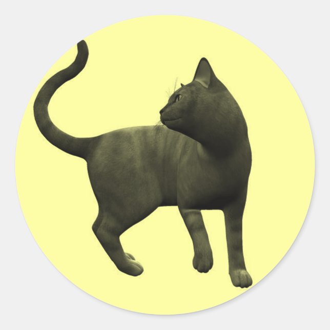 Stickers de chat noir malicieux (Devant)