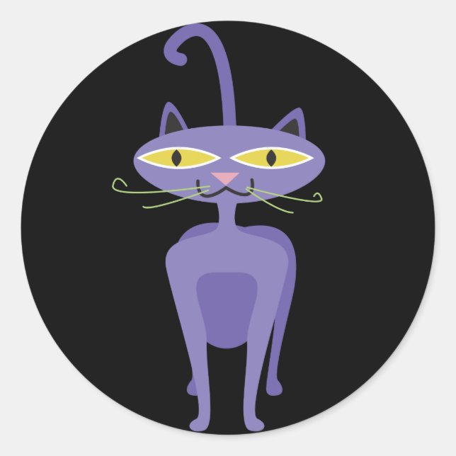 stickers de chat violet (Devant)