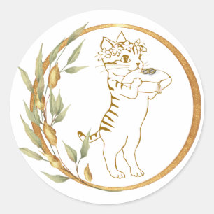 Stickers de chats à anneaux mariages