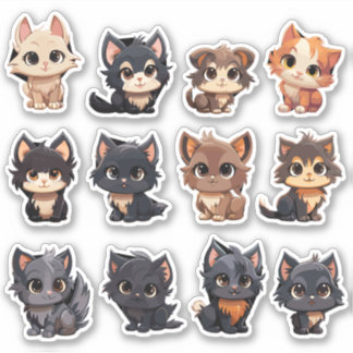 Stickers de chats adorables