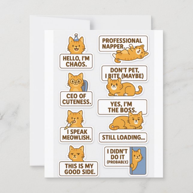 "Stickers de chats amusants et mignons - Scrapbook (Devant)