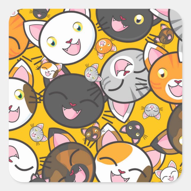 stickers de chats heureux (Devant)
